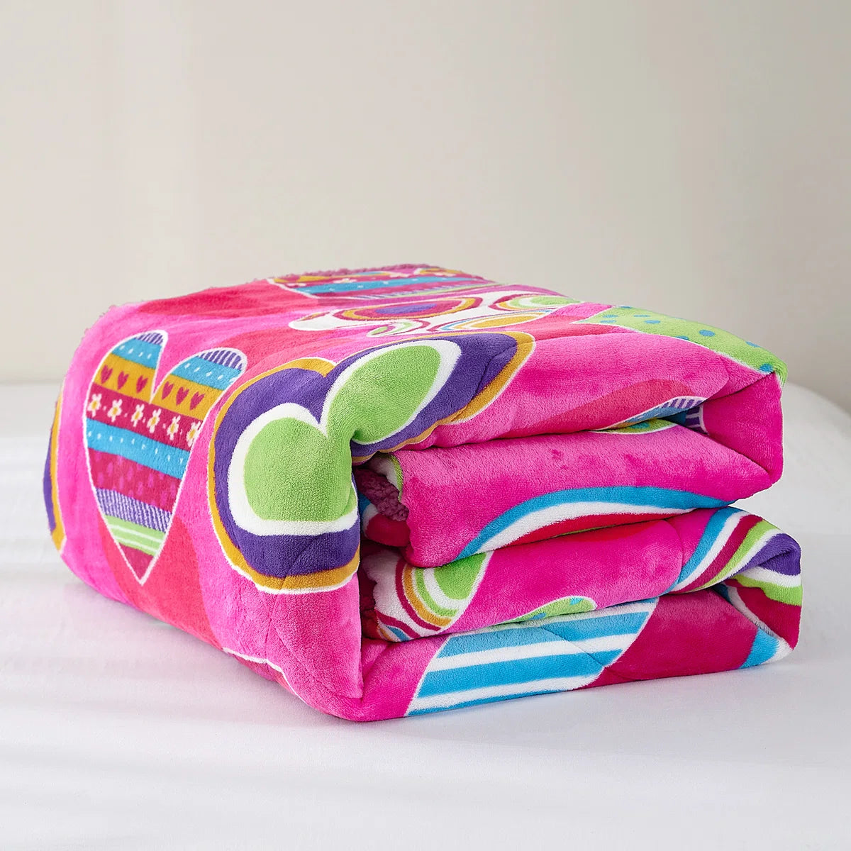 Kids Sherpa Fleece Blanket with Pillow Shams